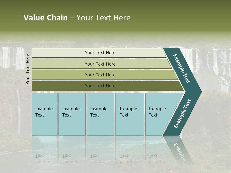 A Large Waterfall In The Middle Of A Body Of Water PowerPoint Template