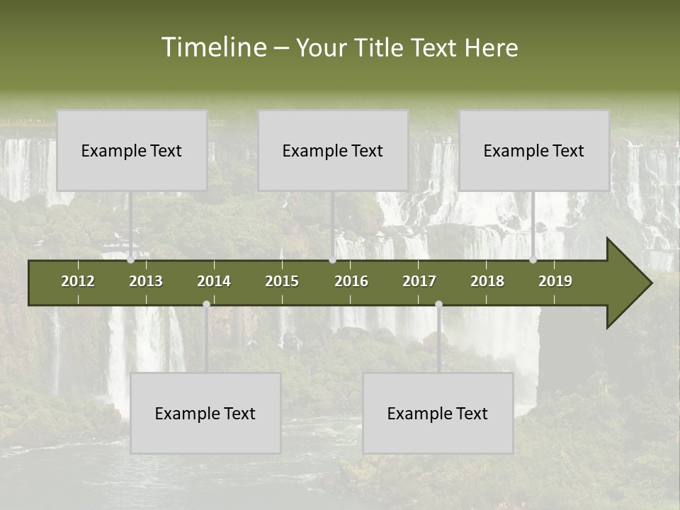 A Large Waterfall In The Middle Of A Body Of Water PowerPoint Template