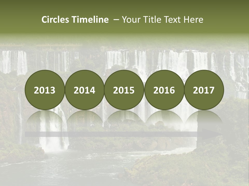 A Large Waterfall In The Middle Of A Body Of Water PowerPoint Template