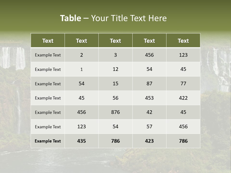 A Large Waterfall In The Middle Of A Body Of Water PowerPoint Template