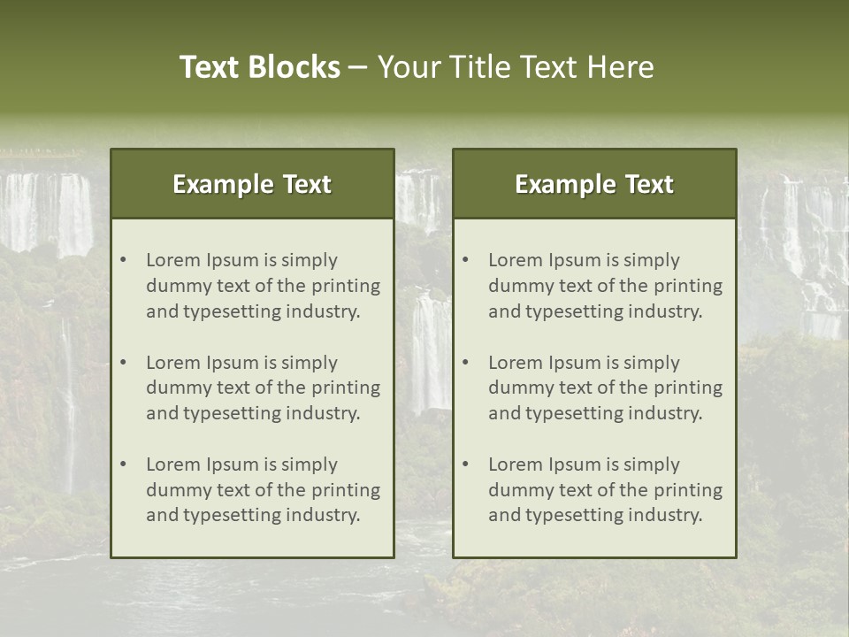 A Large Waterfall In The Middle Of A Body Of Water PowerPoint Template
