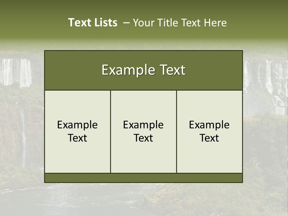A Large Waterfall In The Middle Of A Body Of Water PowerPoint Template