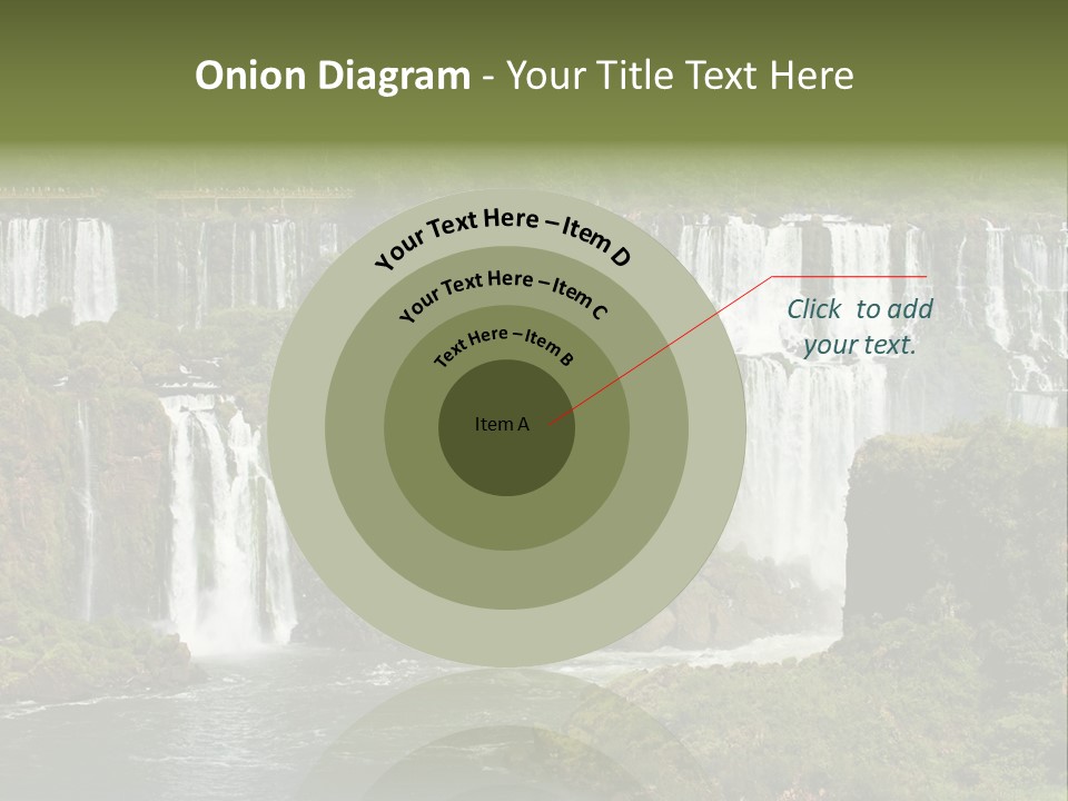 A Large Waterfall In The Middle Of A Body Of Water PowerPoint Template