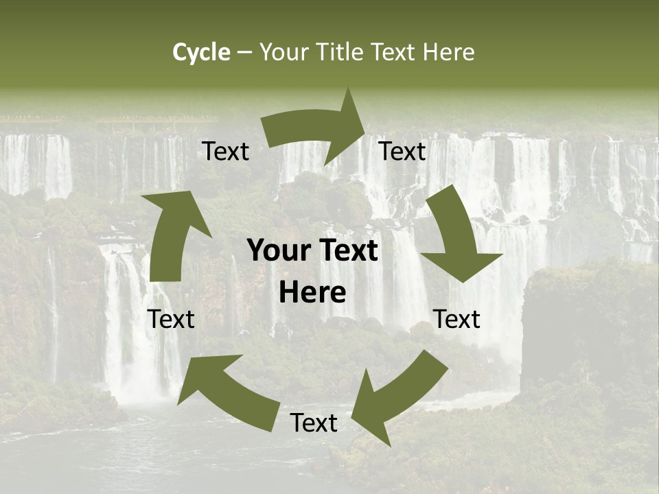 A Large Waterfall In The Middle Of A Body Of Water PowerPoint Template