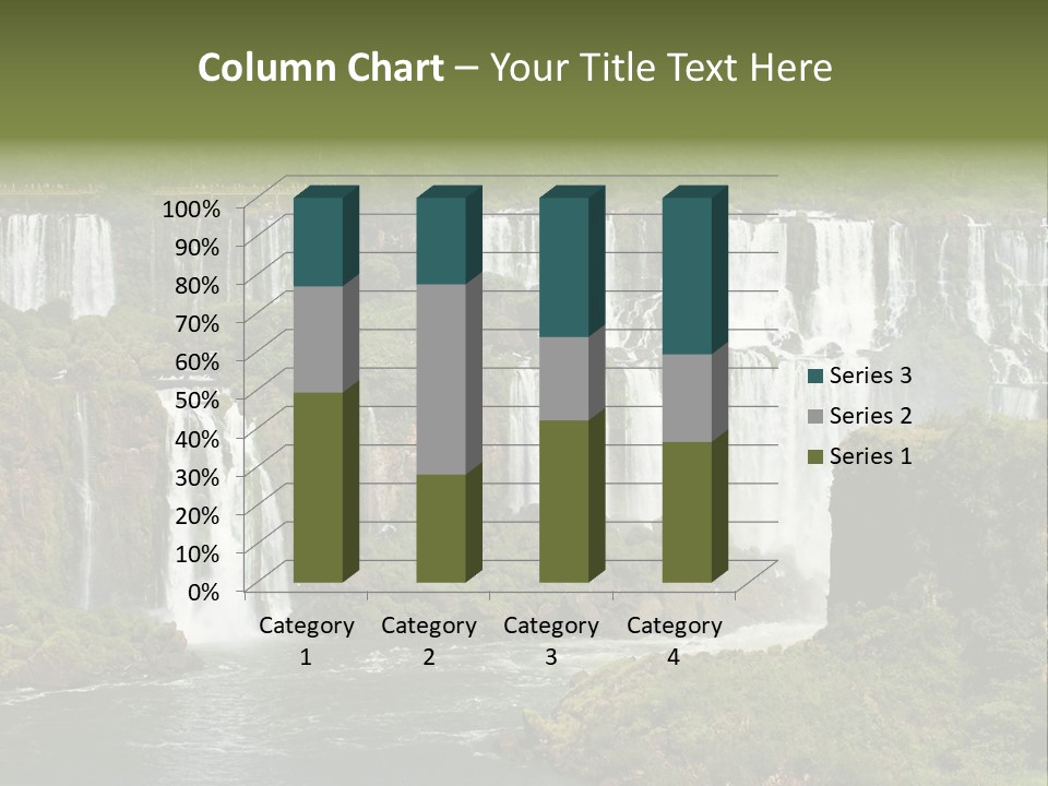 A Large Waterfall In The Middle Of A Body Of Water PowerPoint Template