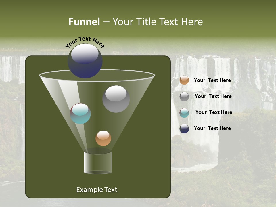 A Large Waterfall In The Middle Of A Body Of Water PowerPoint Template