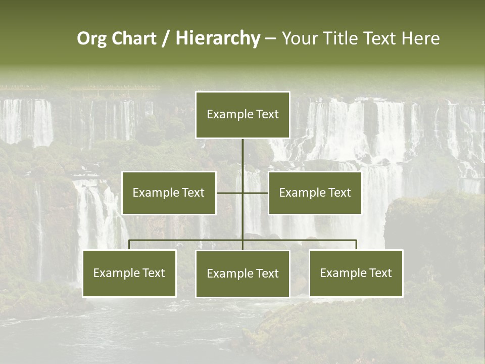 A Large Waterfall In The Middle Of A Body Of Water PowerPoint Template