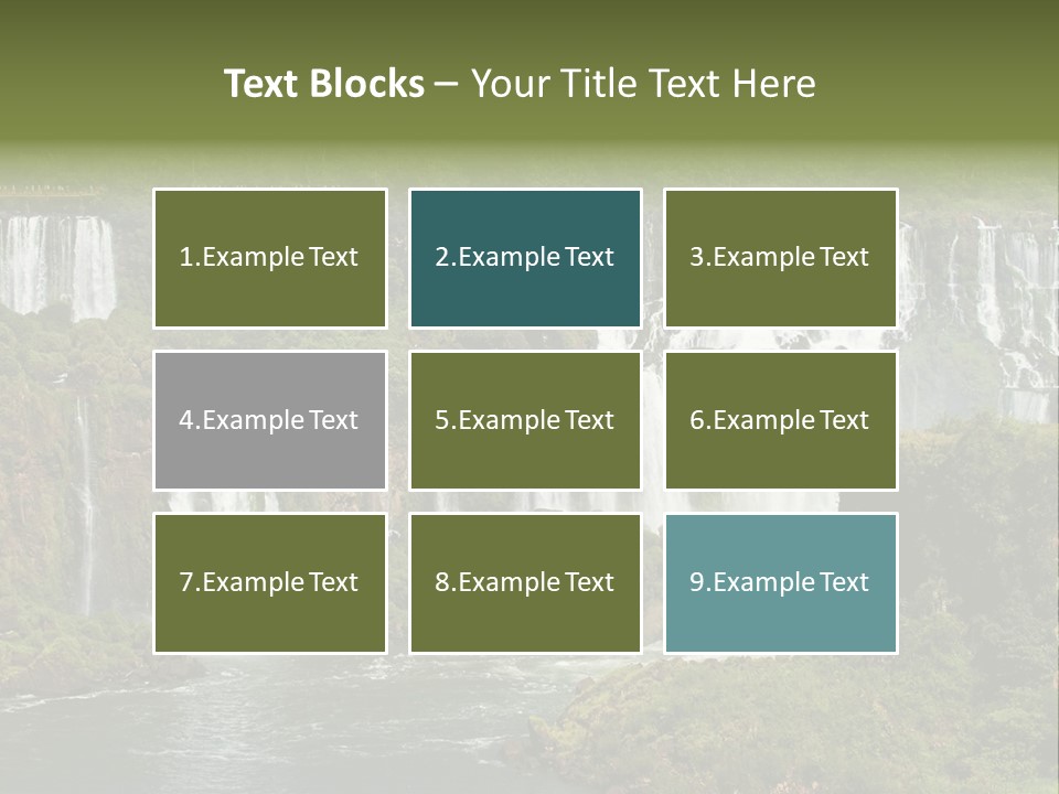 A Large Waterfall In The Middle Of A Body Of Water PowerPoint Template