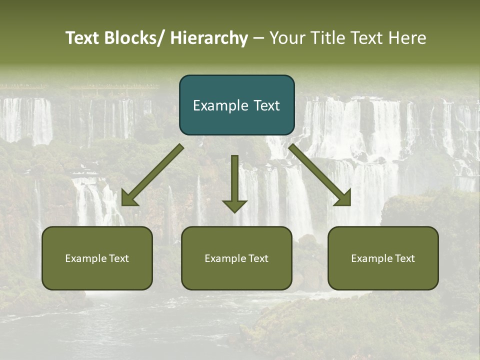 A Large Waterfall In The Middle Of A Body Of Water PowerPoint Template