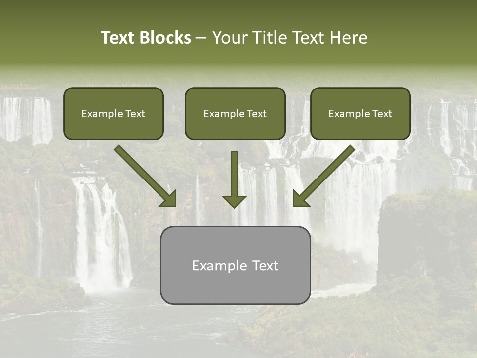 A Large Waterfall In The Middle Of A Body Of Water PowerPoint Template