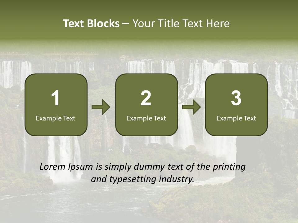A Large Waterfall In The Middle Of A Body Of Water PowerPoint Template