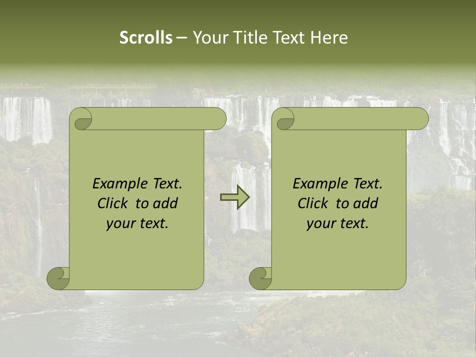 A Large Waterfall In The Middle Of A Body Of Water PowerPoint Template