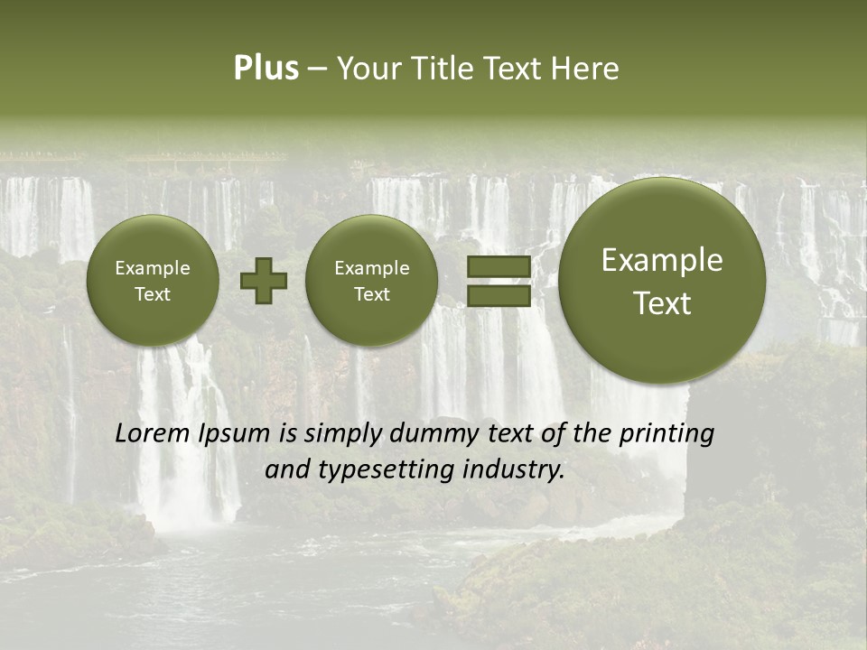 A Large Waterfall In The Middle Of A Body Of Water PowerPoint Template