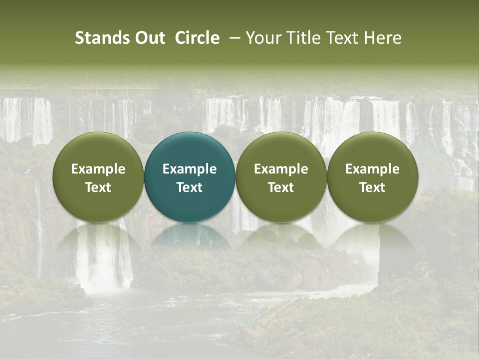 A Large Waterfall In The Middle Of A Body Of Water PowerPoint Template