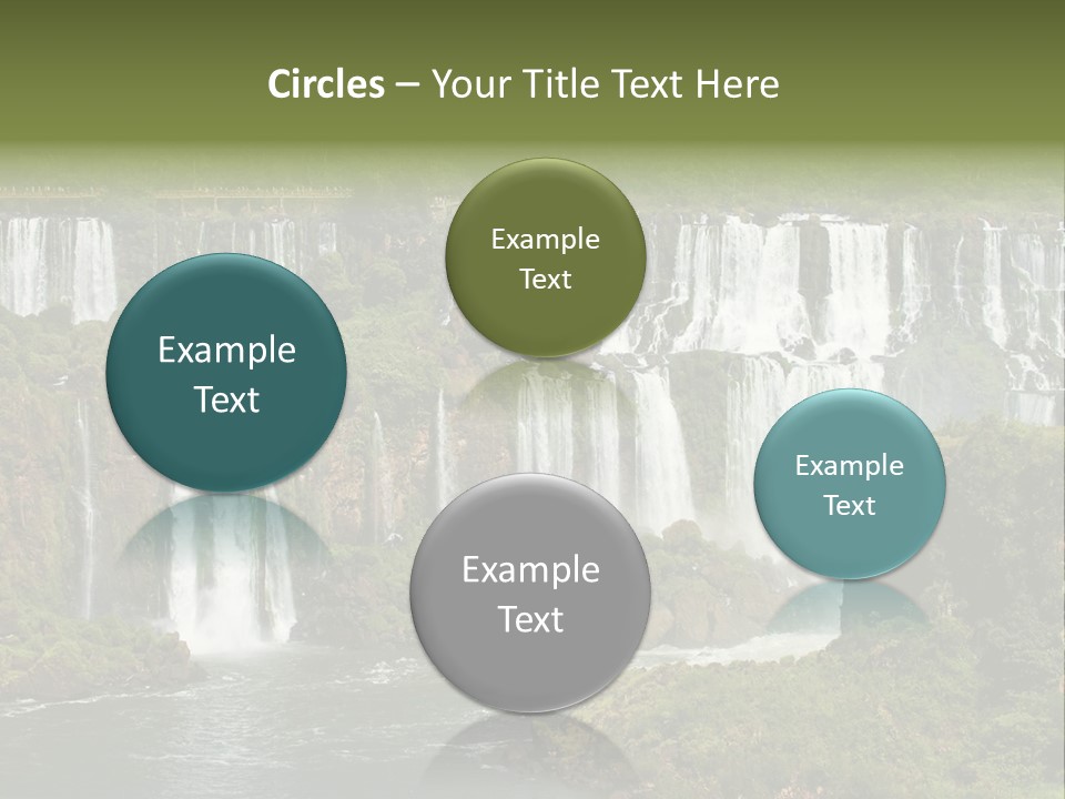 A Large Waterfall In The Middle Of A Body Of Water PowerPoint Template