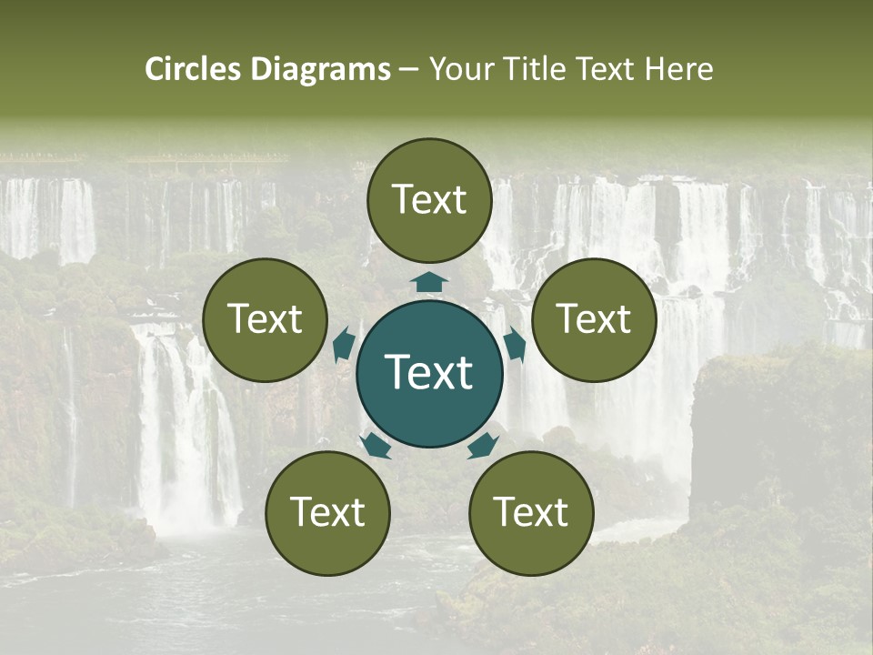 A Large Waterfall In The Middle Of A Body Of Water PowerPoint Template