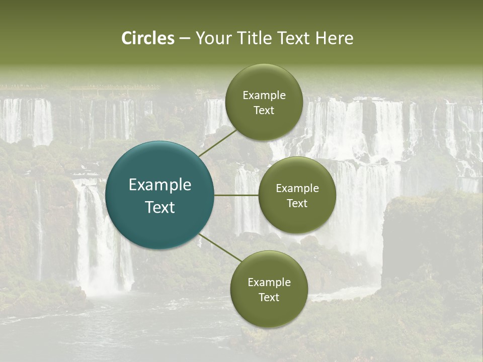 A Large Waterfall In The Middle Of A Body Of Water PowerPoint Template