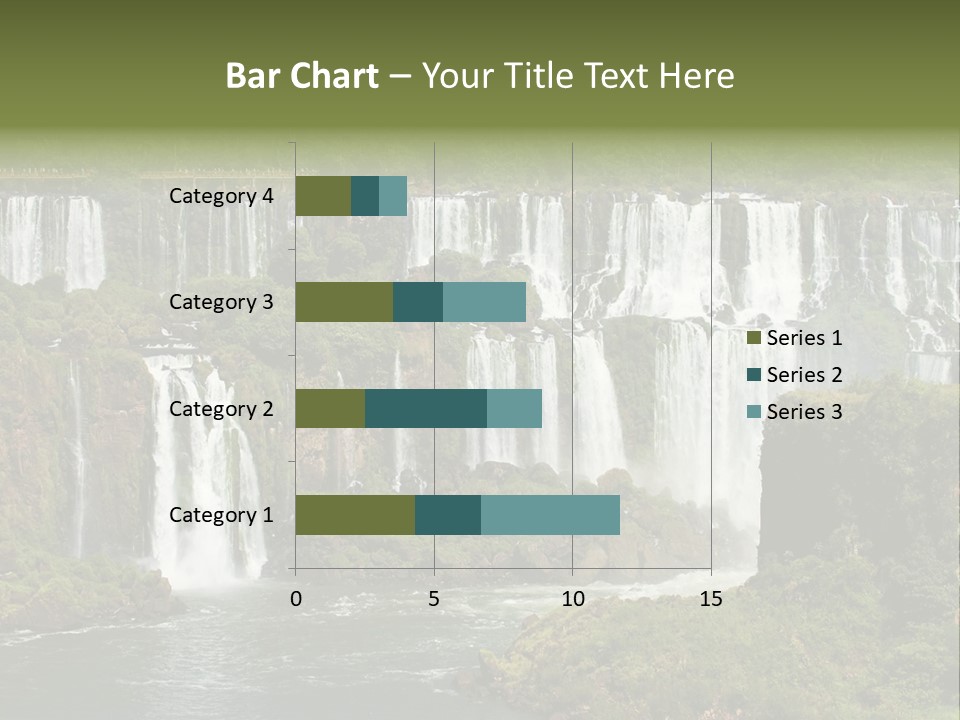 A Large Waterfall In The Middle Of A Body Of Water PowerPoint Template