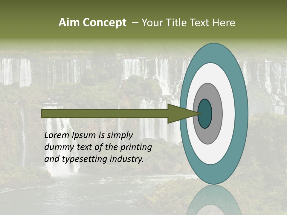 A Large Waterfall In The Middle Of A Body Of Water PowerPoint Template