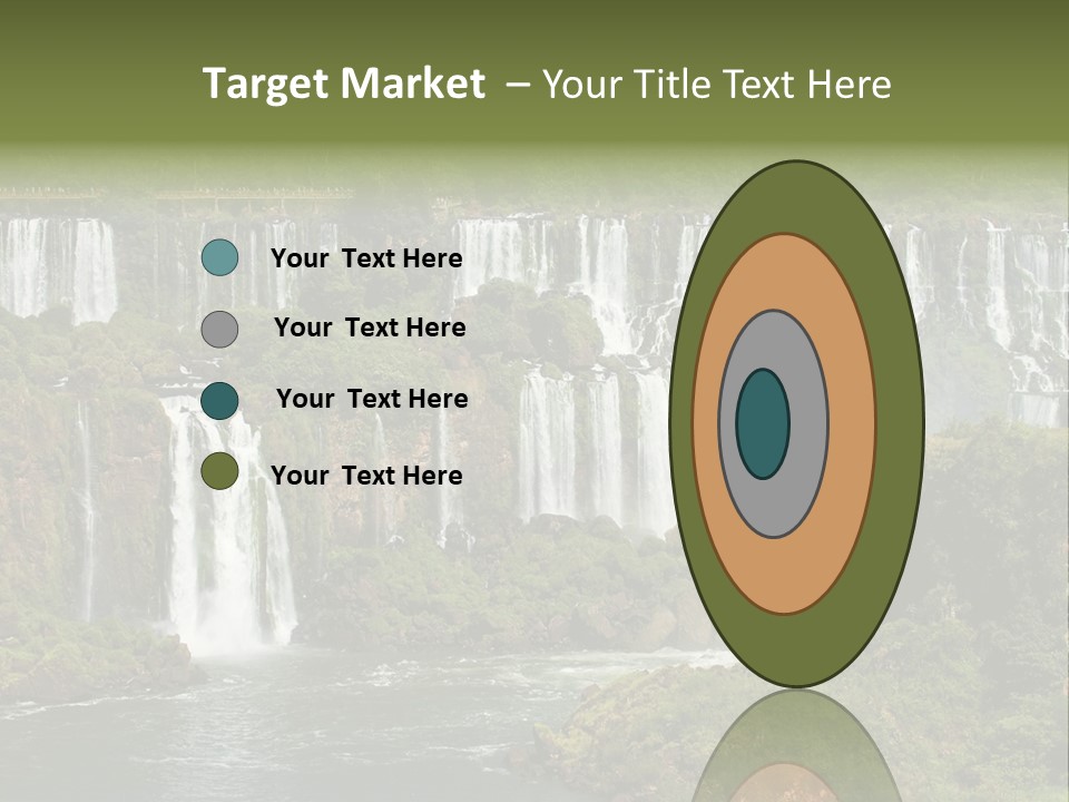 A Large Waterfall In The Middle Of A Body Of Water PowerPoint Template