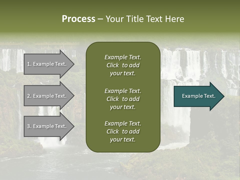 A Large Waterfall In The Middle Of A Body Of Water PowerPoint Template