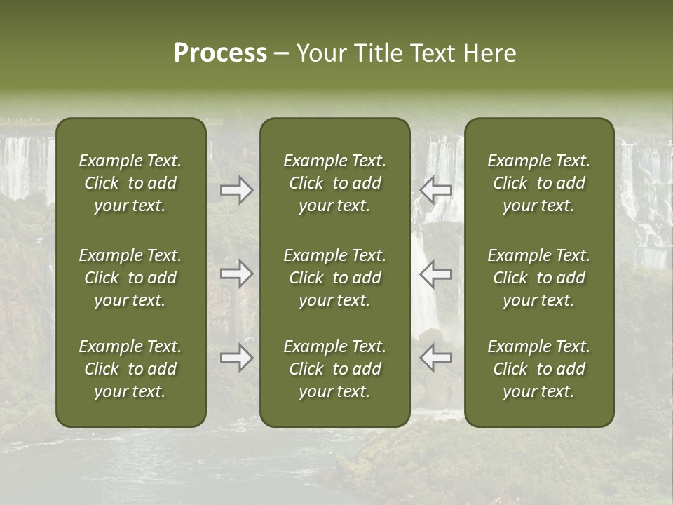 A Large Waterfall In The Middle Of A Body Of Water PowerPoint Template