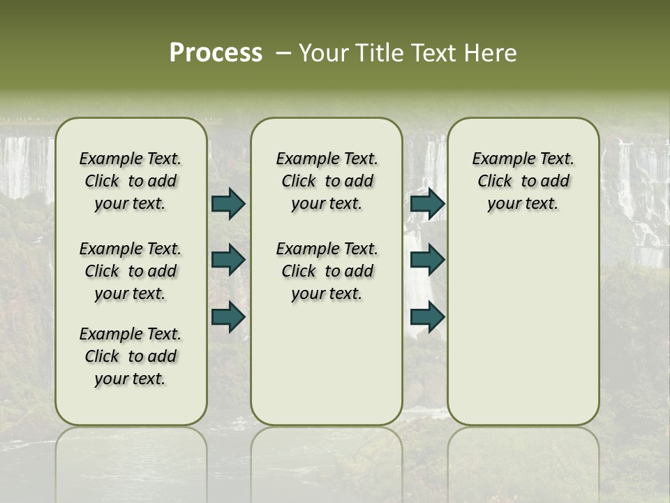 A Large Waterfall In The Middle Of A Body Of Water PowerPoint Template