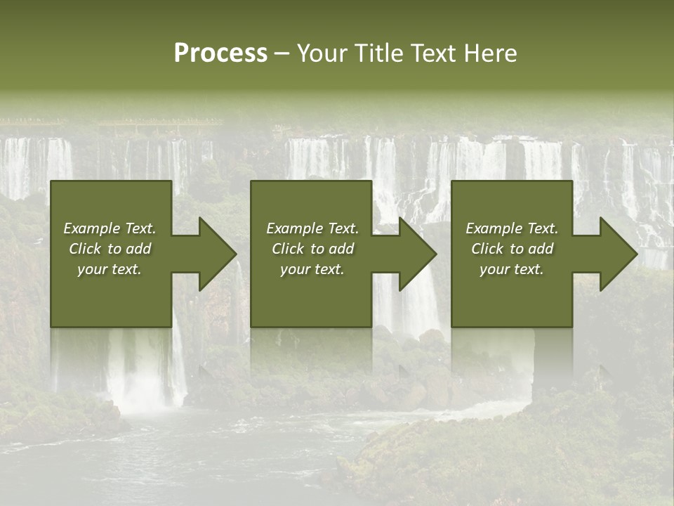 A Large Waterfall In The Middle Of A Body Of Water PowerPoint Template