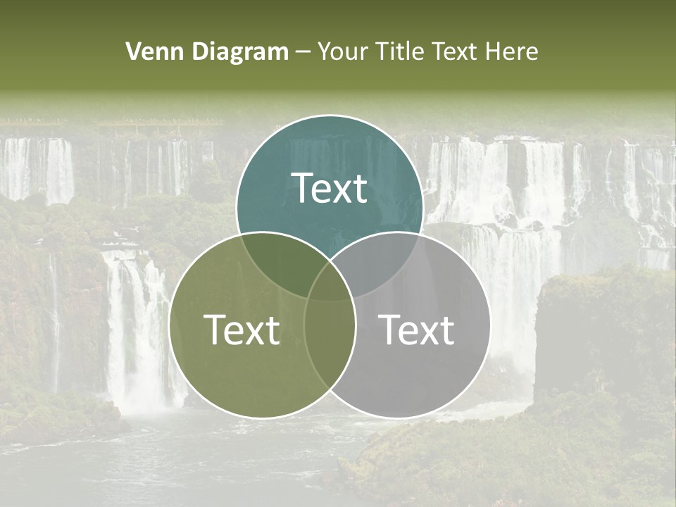 A Large Waterfall In The Middle Of A Body Of Water PowerPoint Template