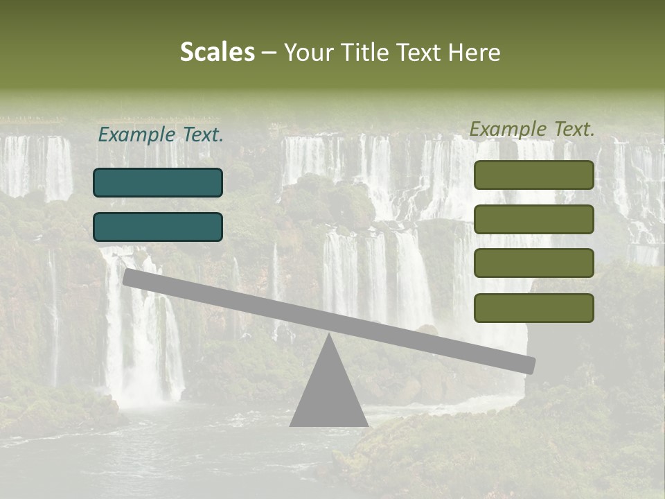 A Large Waterfall In The Middle Of A Body Of Water PowerPoint Template