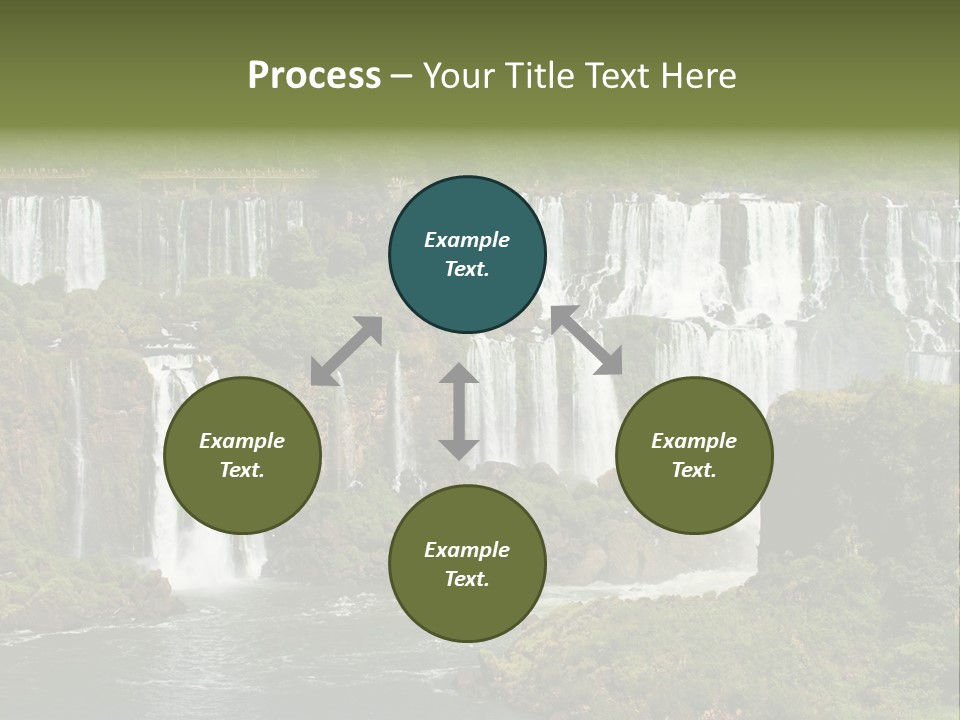 A Large Waterfall In The Middle Of A Body Of Water PowerPoint Template
