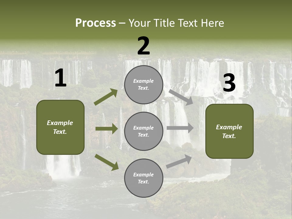 A Large Waterfall In The Middle Of A Body Of Water PowerPoint Template