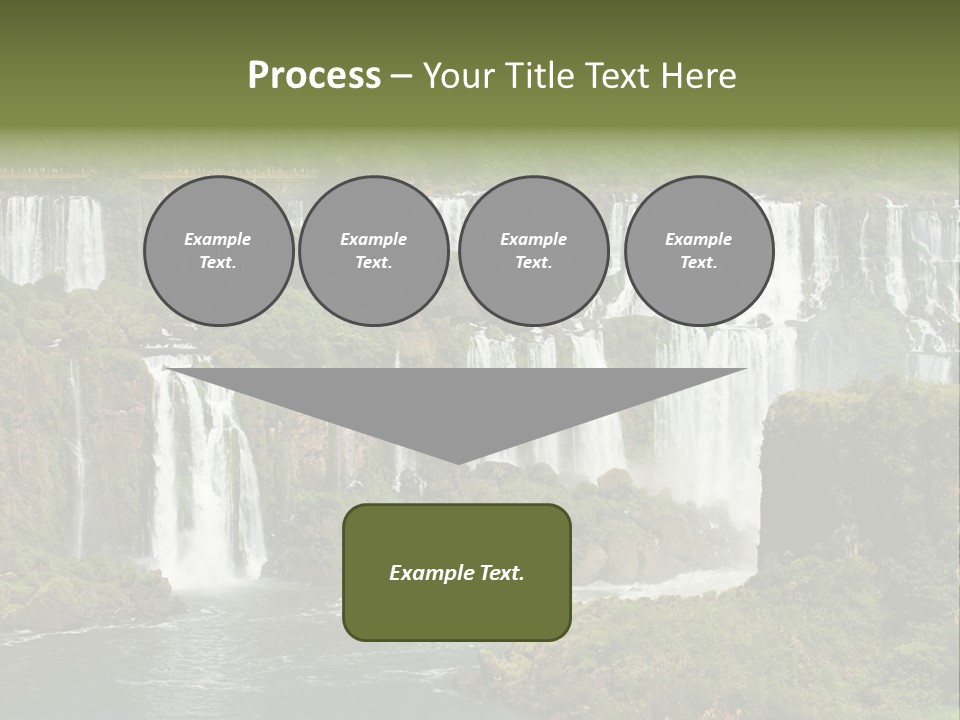 A Large Waterfall In The Middle Of A Body Of Water PowerPoint Template