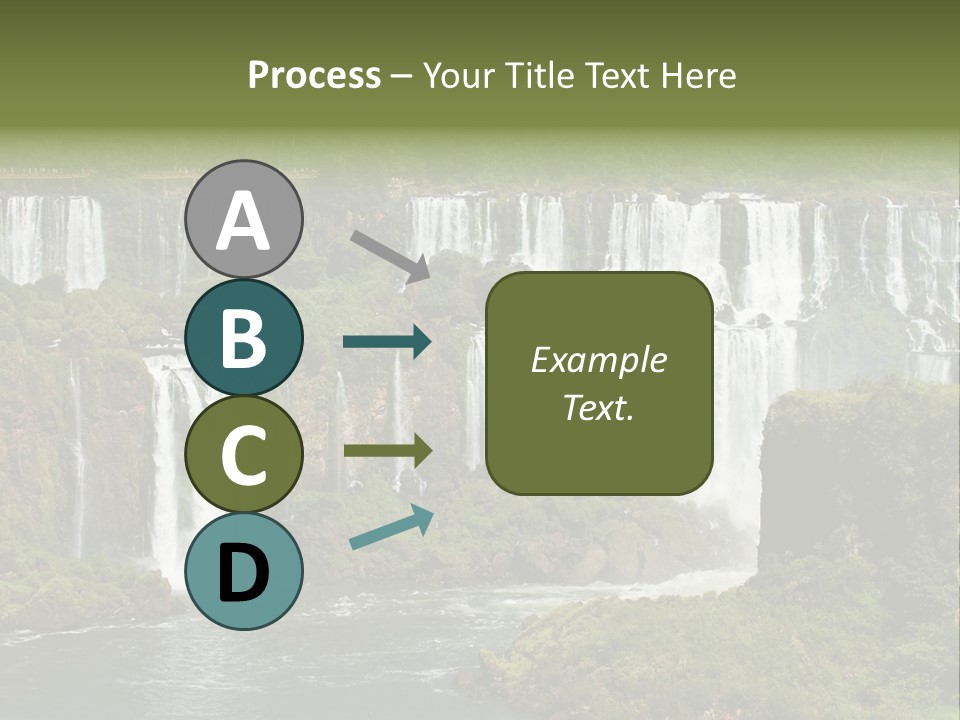 A Large Waterfall In The Middle Of A Body Of Water PowerPoint Template