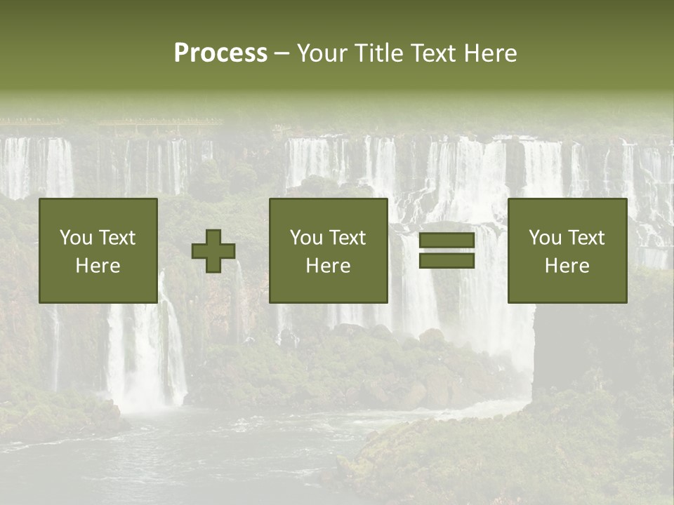 A Large Waterfall In The Middle Of A Body Of Water PowerPoint Template