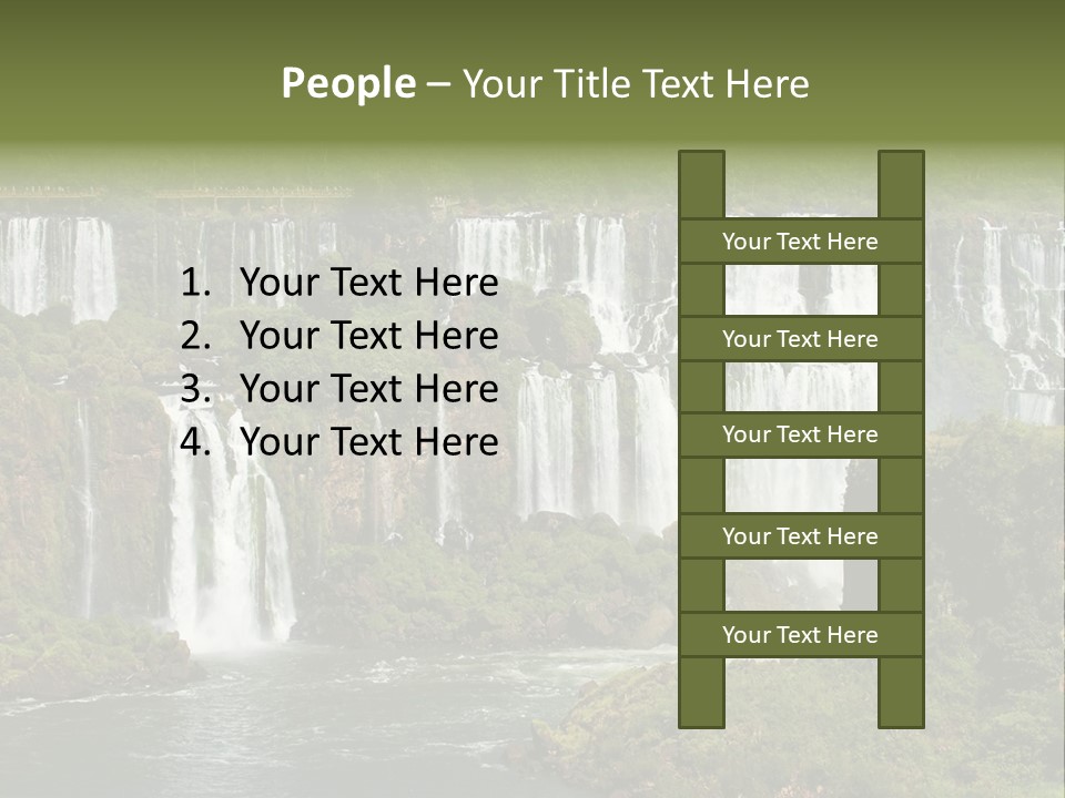 A Large Waterfall In The Middle Of A Body Of Water PowerPoint Template