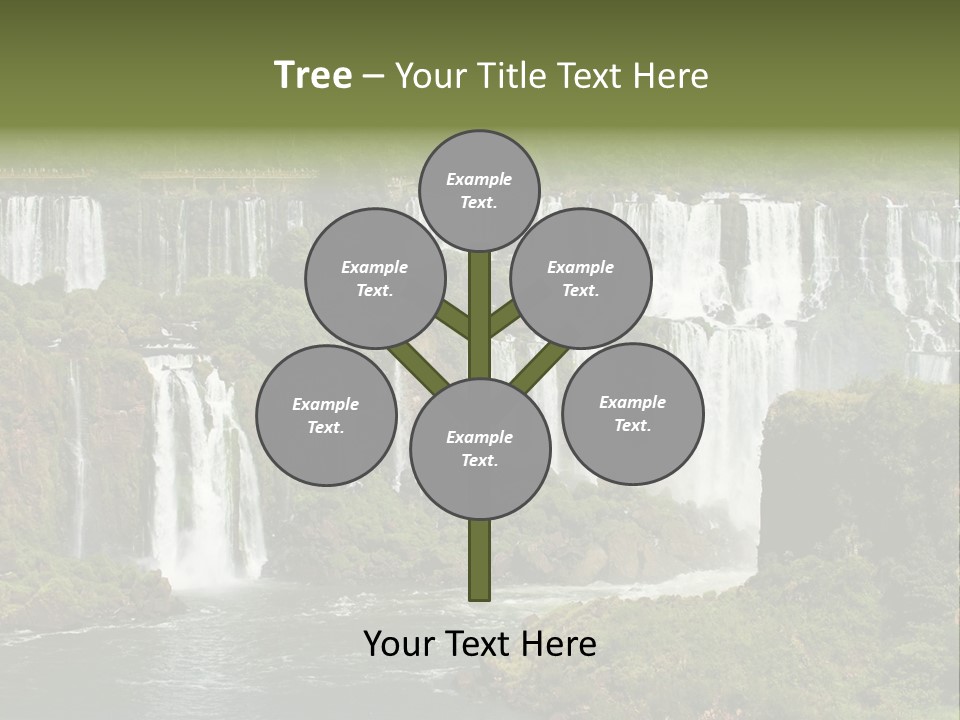 A Large Waterfall In The Middle Of A Body Of Water PowerPoint Template