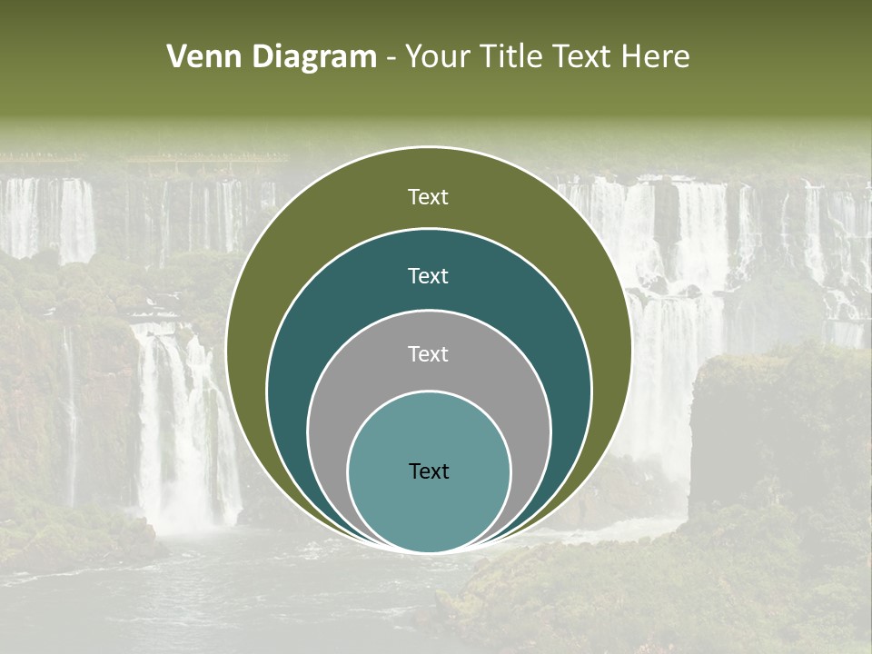 A Large Waterfall In The Middle Of A Body Of Water PowerPoint Template