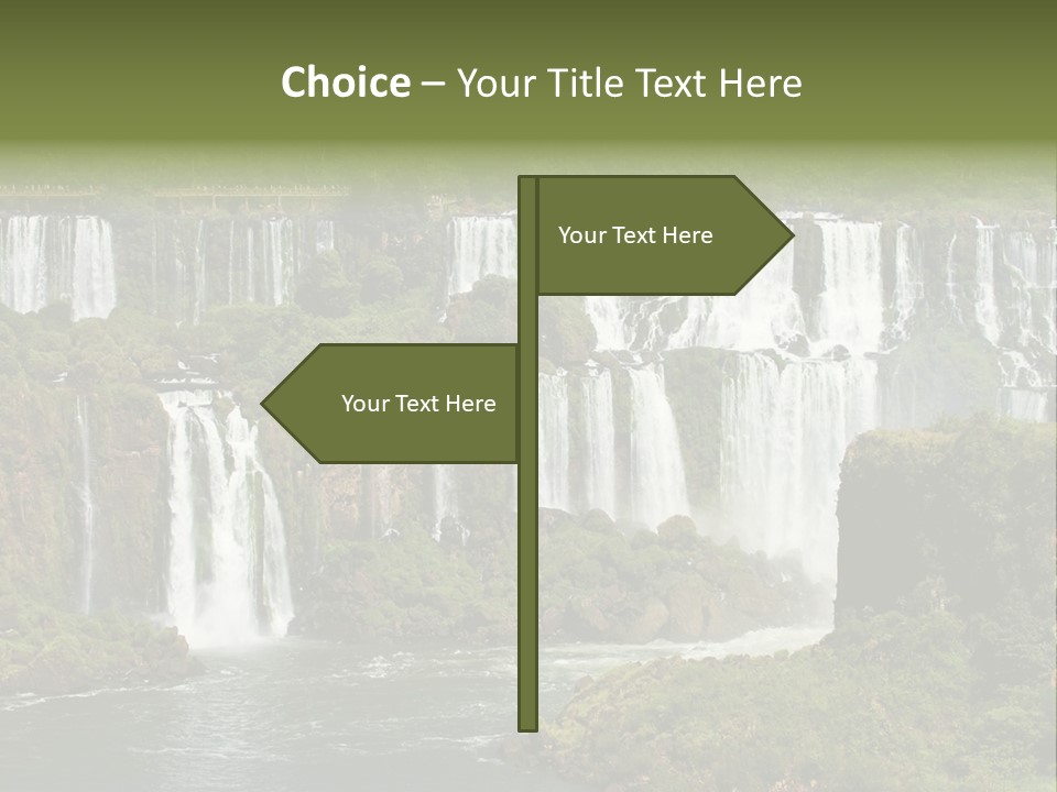 A Large Waterfall In The Middle Of A Body Of Water PowerPoint Template