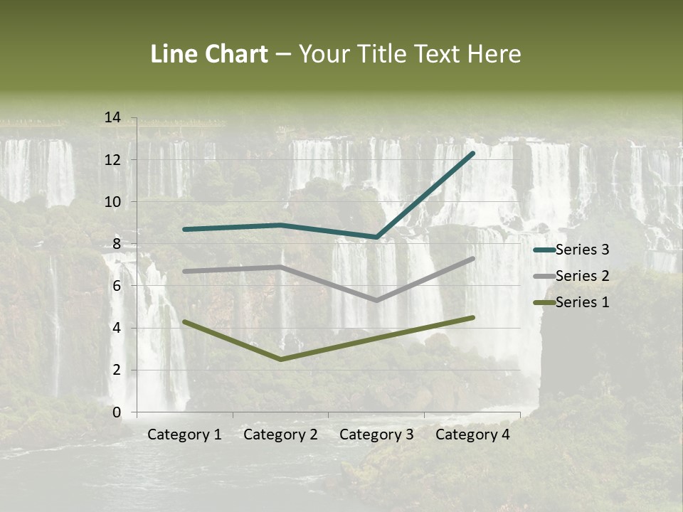 A Large Waterfall In The Middle Of A Body Of Water PowerPoint Template