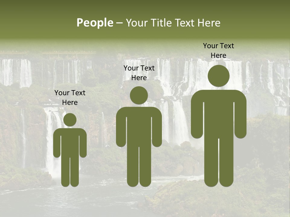 A Large Waterfall In The Middle Of A Body Of Water PowerPoint Template