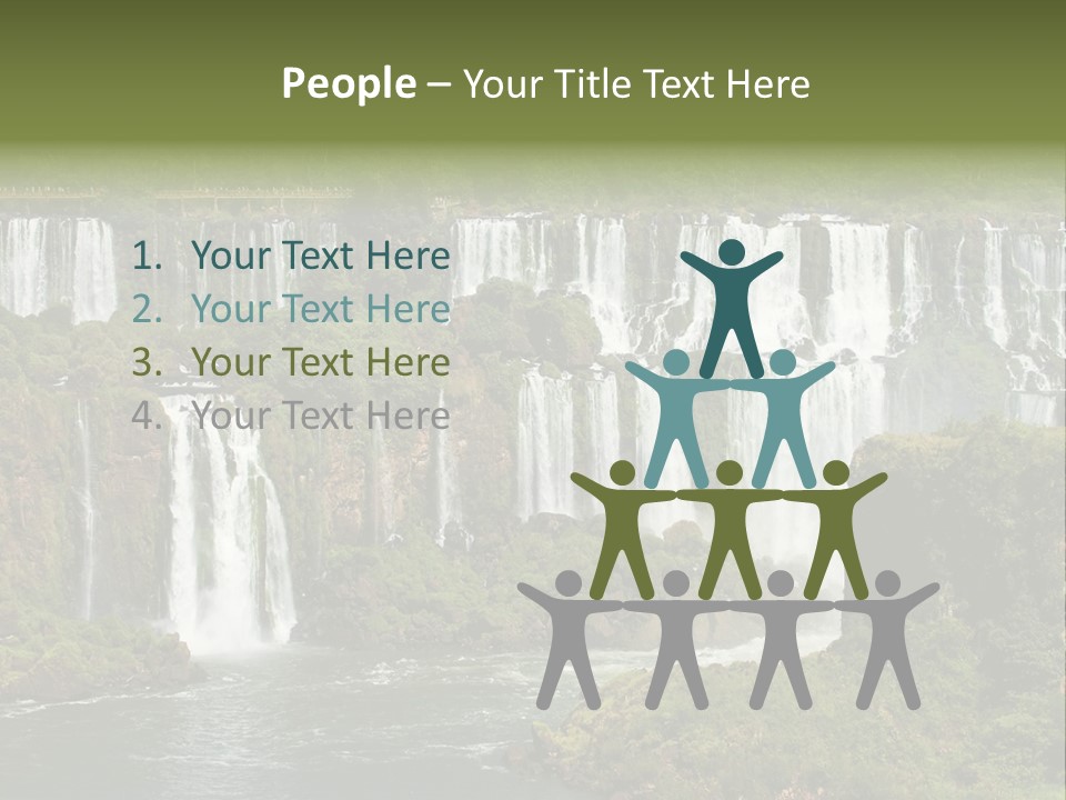 A Large Waterfall In The Middle Of A Body Of Water PowerPoint Template