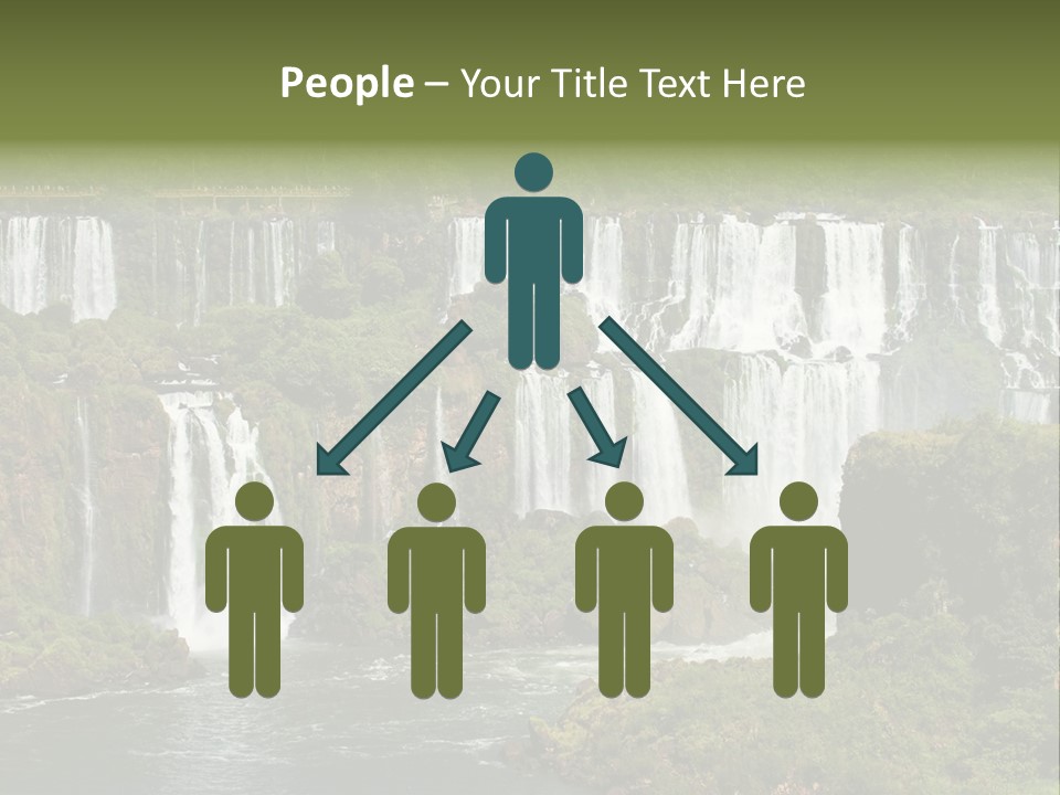 A Large Waterfall In The Middle Of A Body Of Water PowerPoint Template