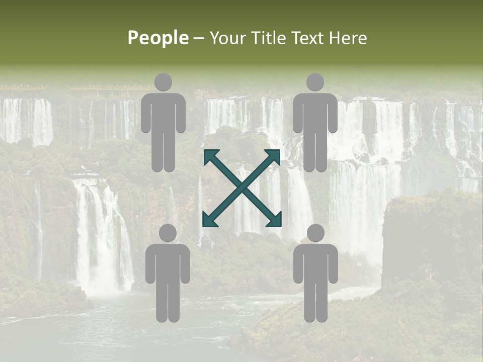 A Large Waterfall In The Middle Of A Body Of Water PowerPoint Template