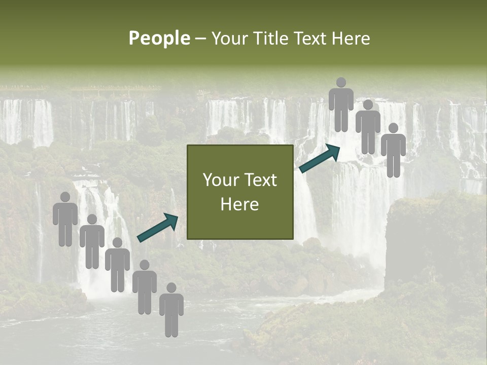 A Large Waterfall In The Middle Of A Body Of Water PowerPoint Template