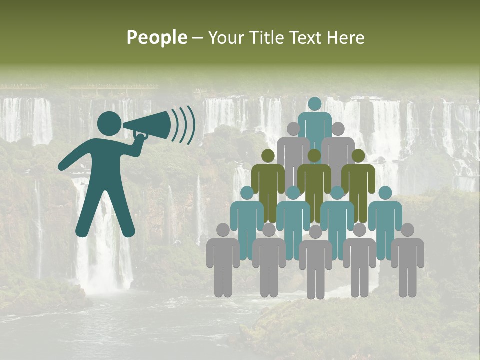 A Large Waterfall In The Middle Of A Body Of Water PowerPoint Template
