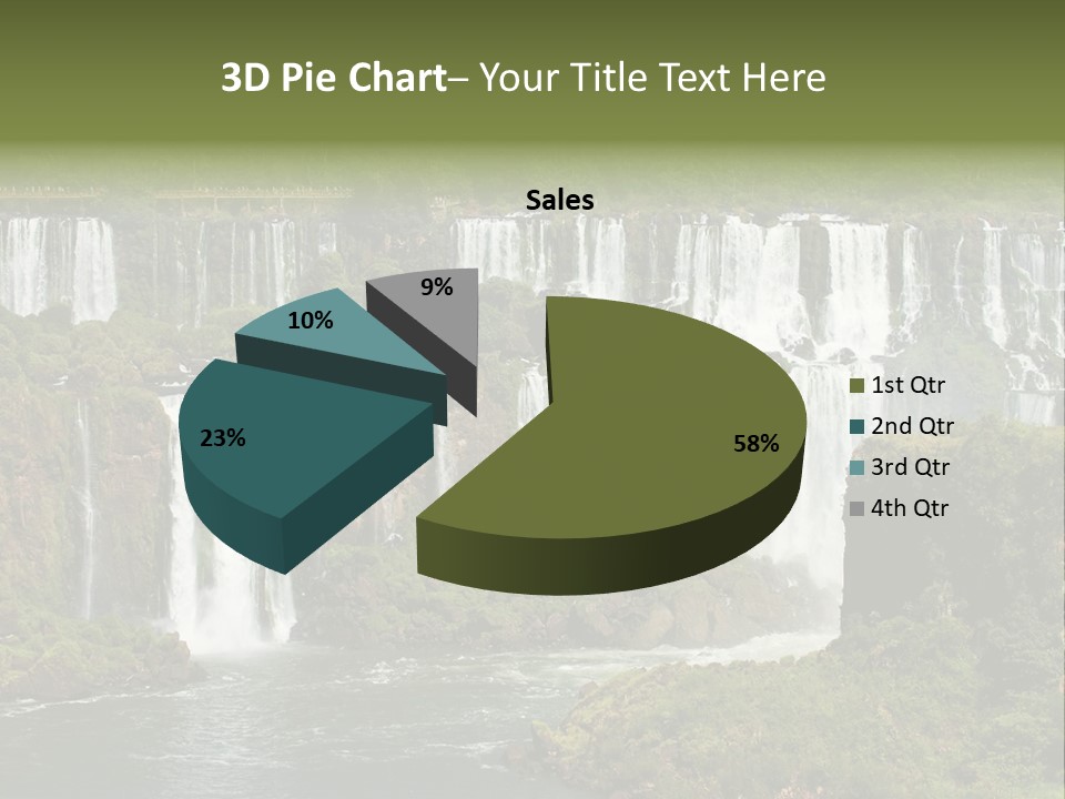 A Large Waterfall In The Middle Of A Body Of Water PowerPoint Template
