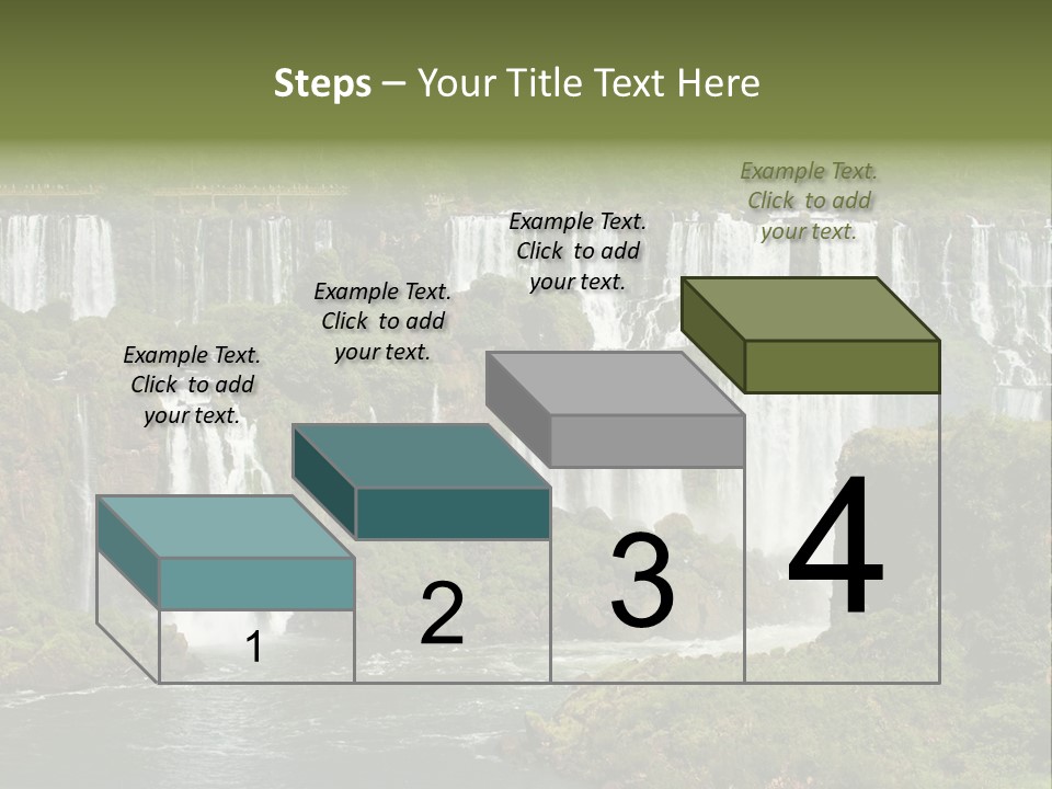 A Large Waterfall In The Middle Of A Body Of Water PowerPoint Template