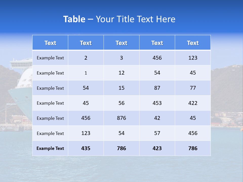 Cruise Ship PowerPoint Template