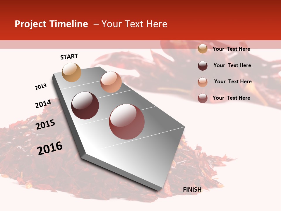 Pile Of Hot Red Chilli Chillies Pepper, Dried And Crushed. Second Pile Of Whole Chillies On Background. Shallow Dof, Isolated On White PowerPoint Template